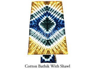 COTTON BATHIK WITH SHAWL