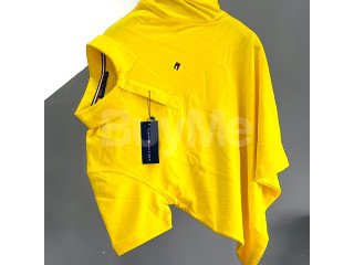 TOMMY BRAND COLLAR T-SHIRTS - YELLOW